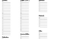 Free Blank Checklist Template Word Payment Via Letter Of in Blank Packing List Template