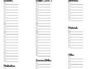 Free Blank Checklist Template Word Payment Via Letter Of in Blank Packing List Template