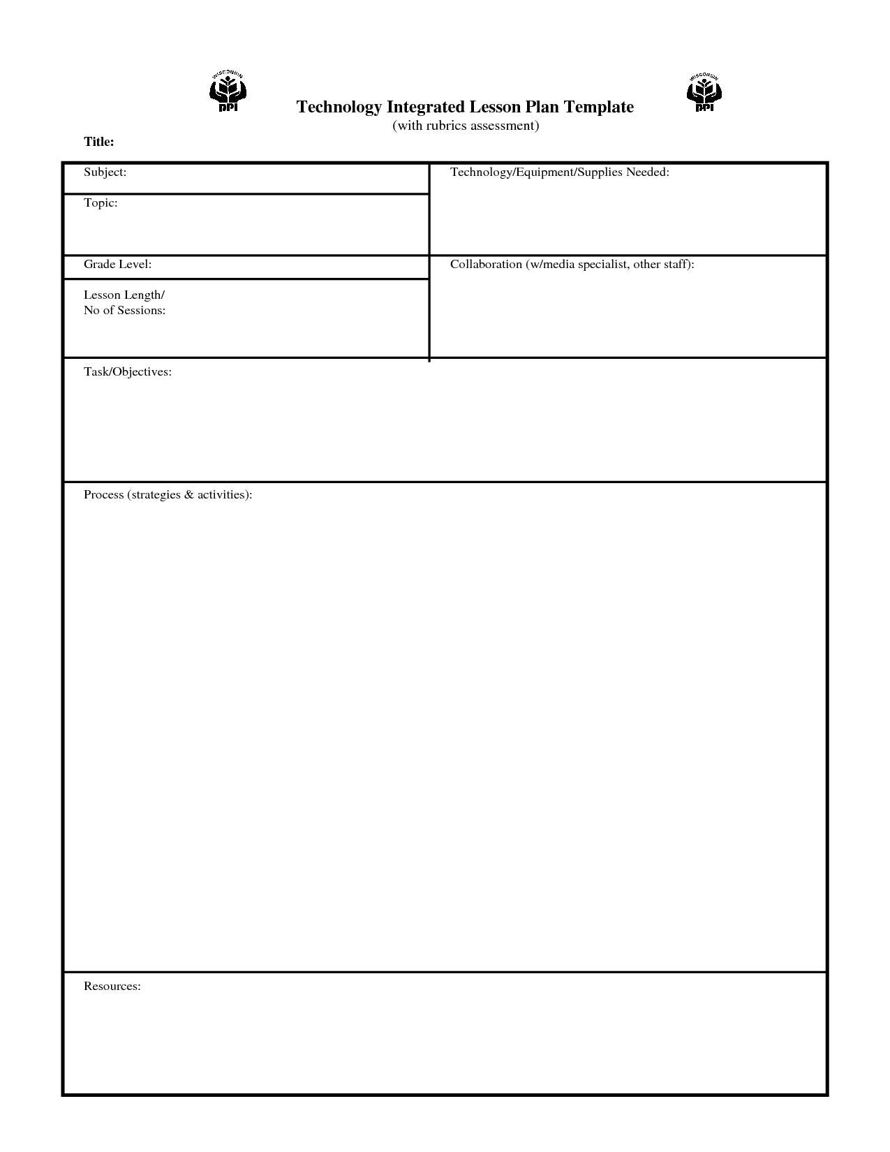 Free Blank Lesson Plan Templates New Calendar Template Site Regarding Blank Unit Lesson Plan Template