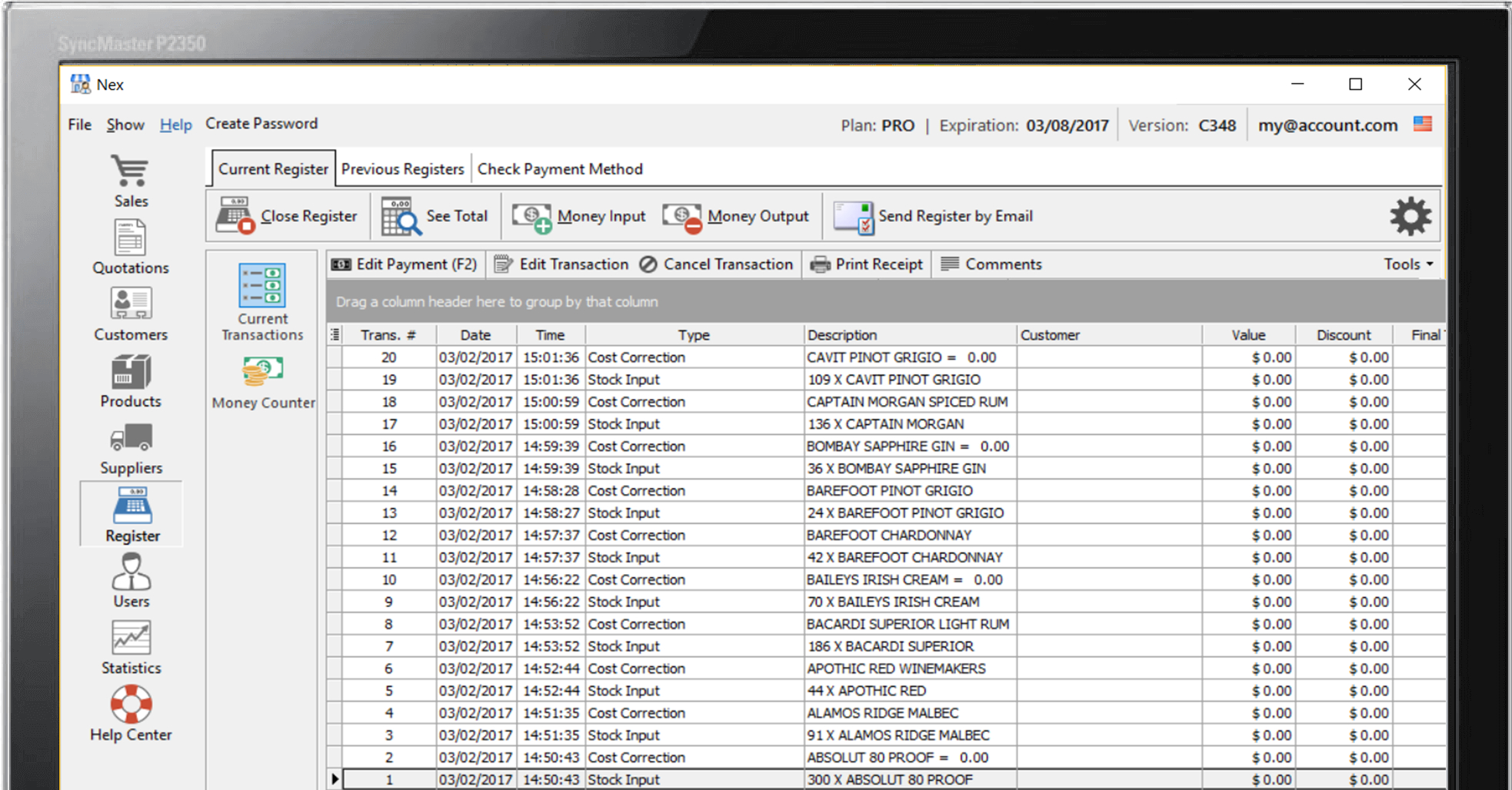 Free Cash Register Software » Nextar Pos With End Of Day Cash Register Report Template