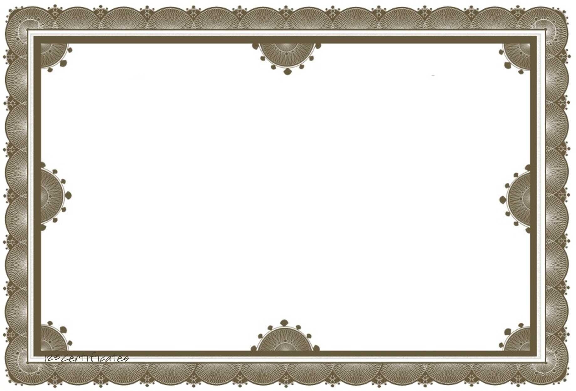 Free Certificate Borders To Download For Award Certificate Border Template