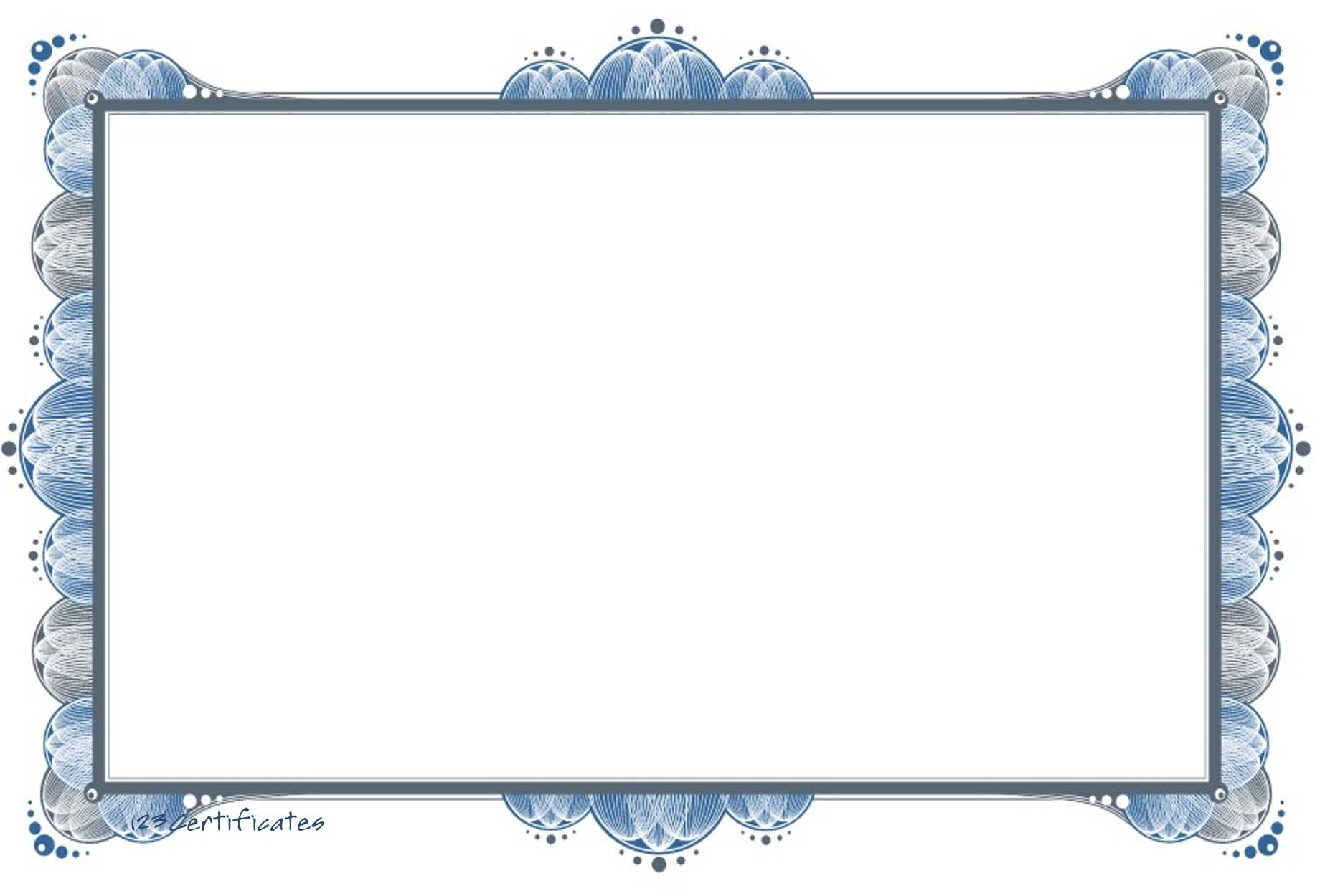 Free Certificate Borders To Download For Landscape Certificate Templates