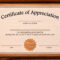Free Certificate Of Appreciation Templates For Word With Regard To Graduation Certificate Template Word