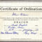 Free Certification: Free Ordination Certificate With Regard To Free Ordination Certificate Template