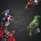 Free Chalkboard Avenger Birthday Invitation Template | Ry 4 Regarding Avengers Birthday Card Template