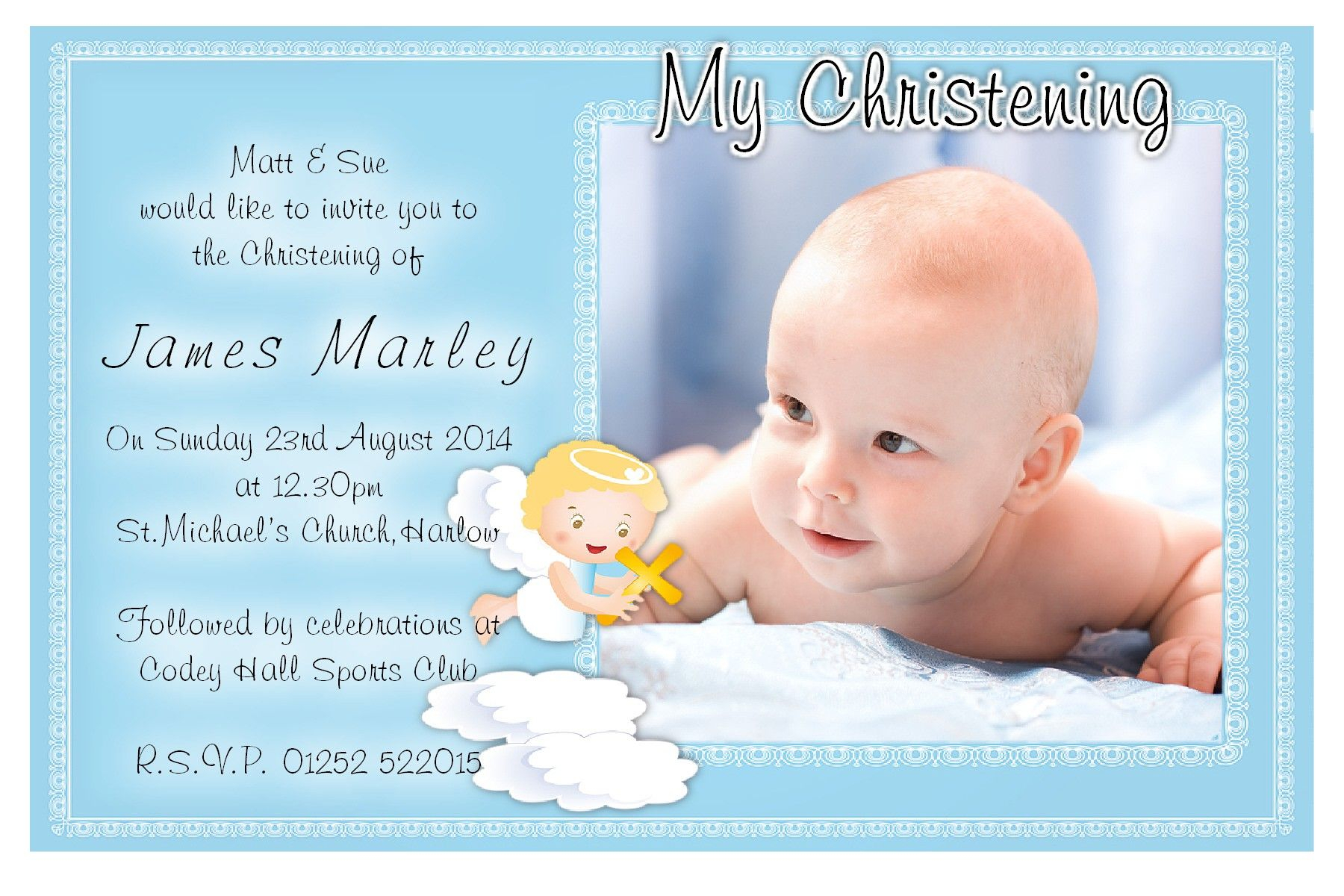 Free Christening Invitation Template Download | Baptism Throughout Baptism Invitation Card Template