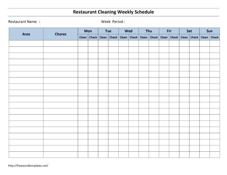Cleaning Report Template