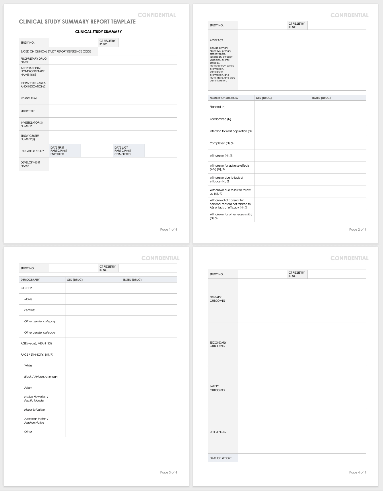 Free Clinical Trial Templates | Smartsheet Inside Clinical Trial Report Template