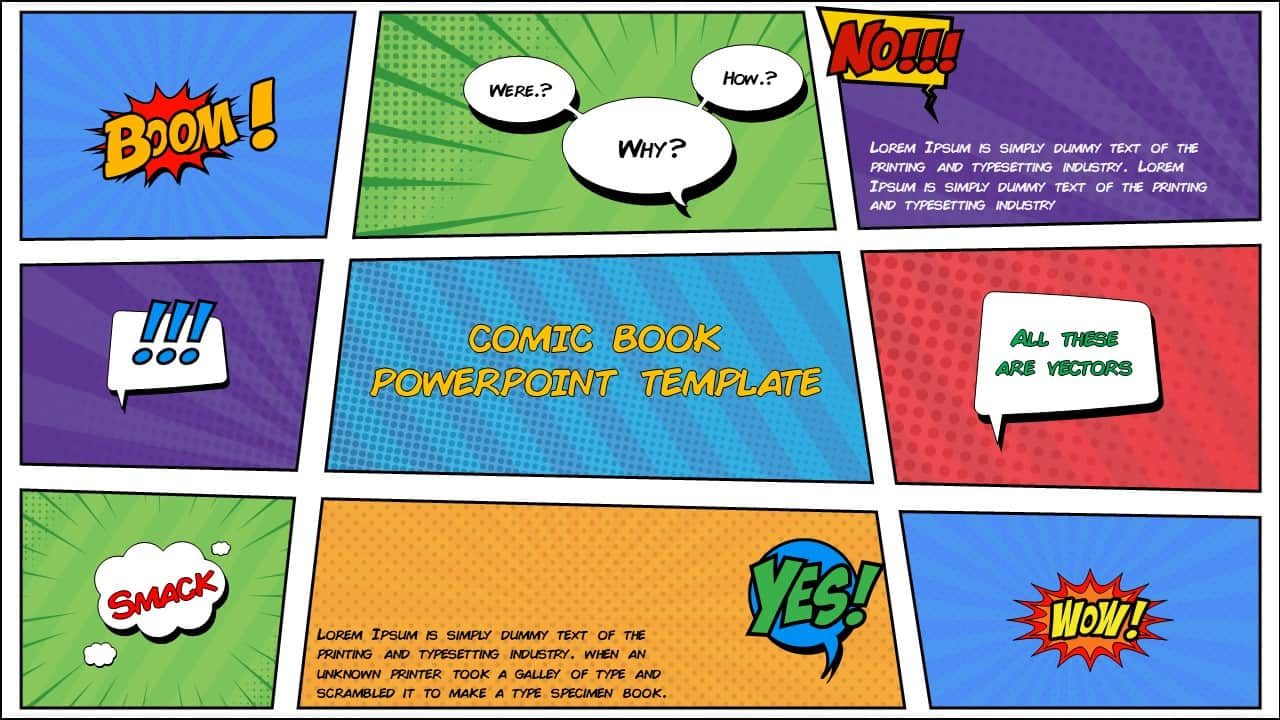 Free Comic Book Powerpoint Template For Download | Slidebazaar Throughout Powerpoint Comic Template