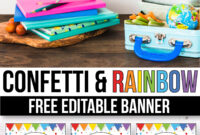 Free Confetti Banner For The Classroom - Confetti Classroom intended for Classroom Banner Template