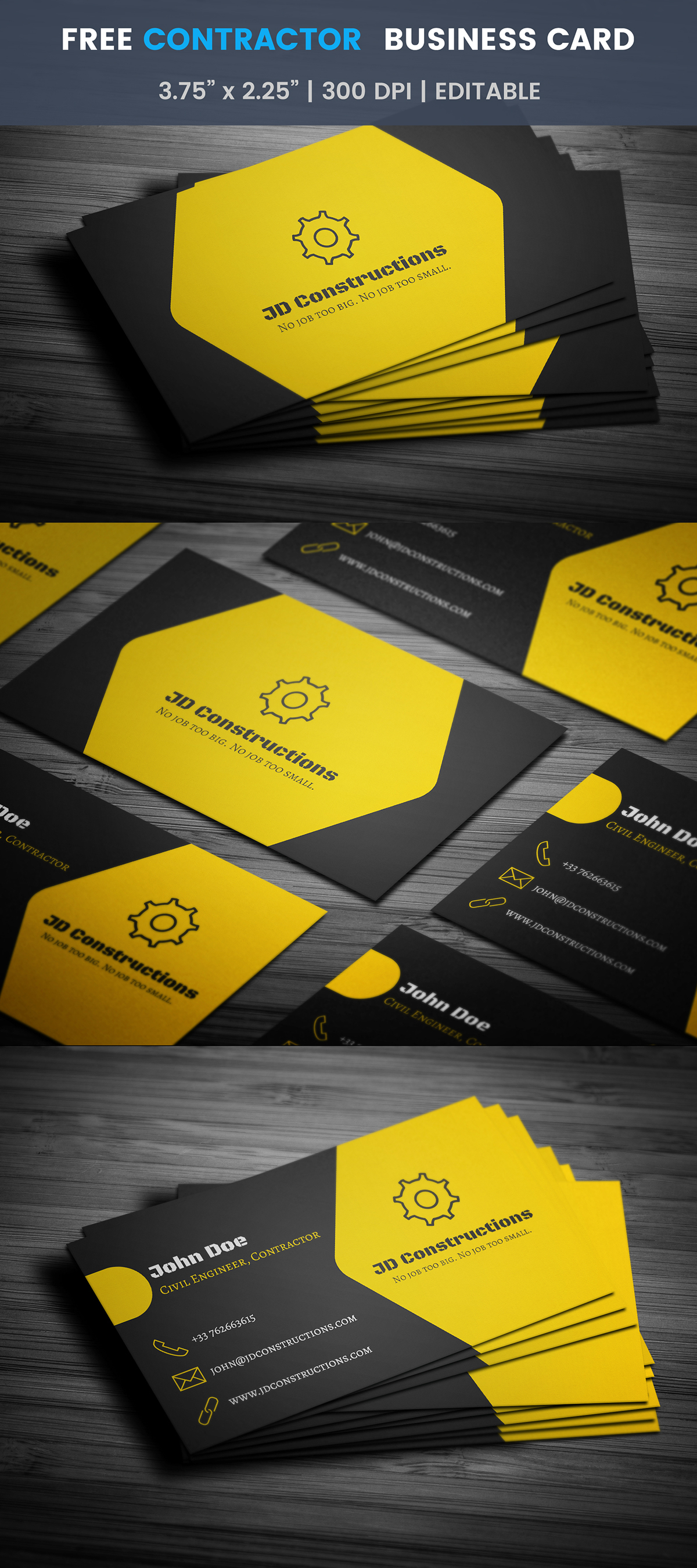 Free Construction Business Card Template On Student Show Regarding Construction Business Card Templates Download Free