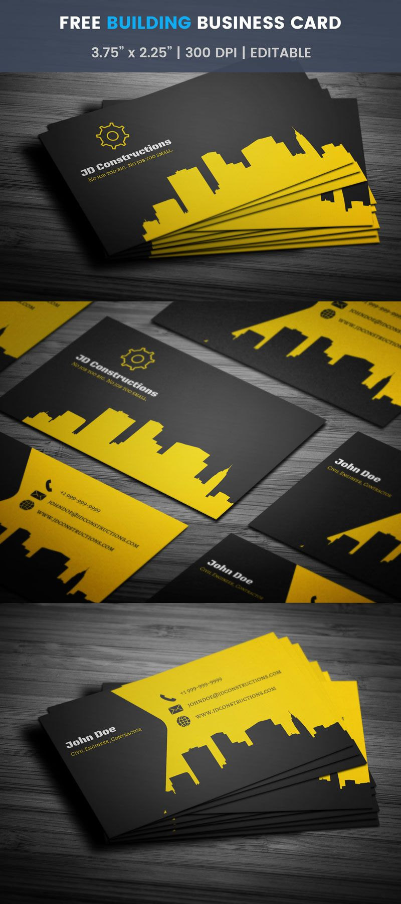 Free Construction Business Card Template Word Visiting Within Construction Business Card Templates Download Free