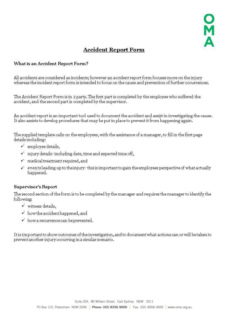 Free Construction Job Site Incident Report Form Templates At Throughout Construction Accident Report Template