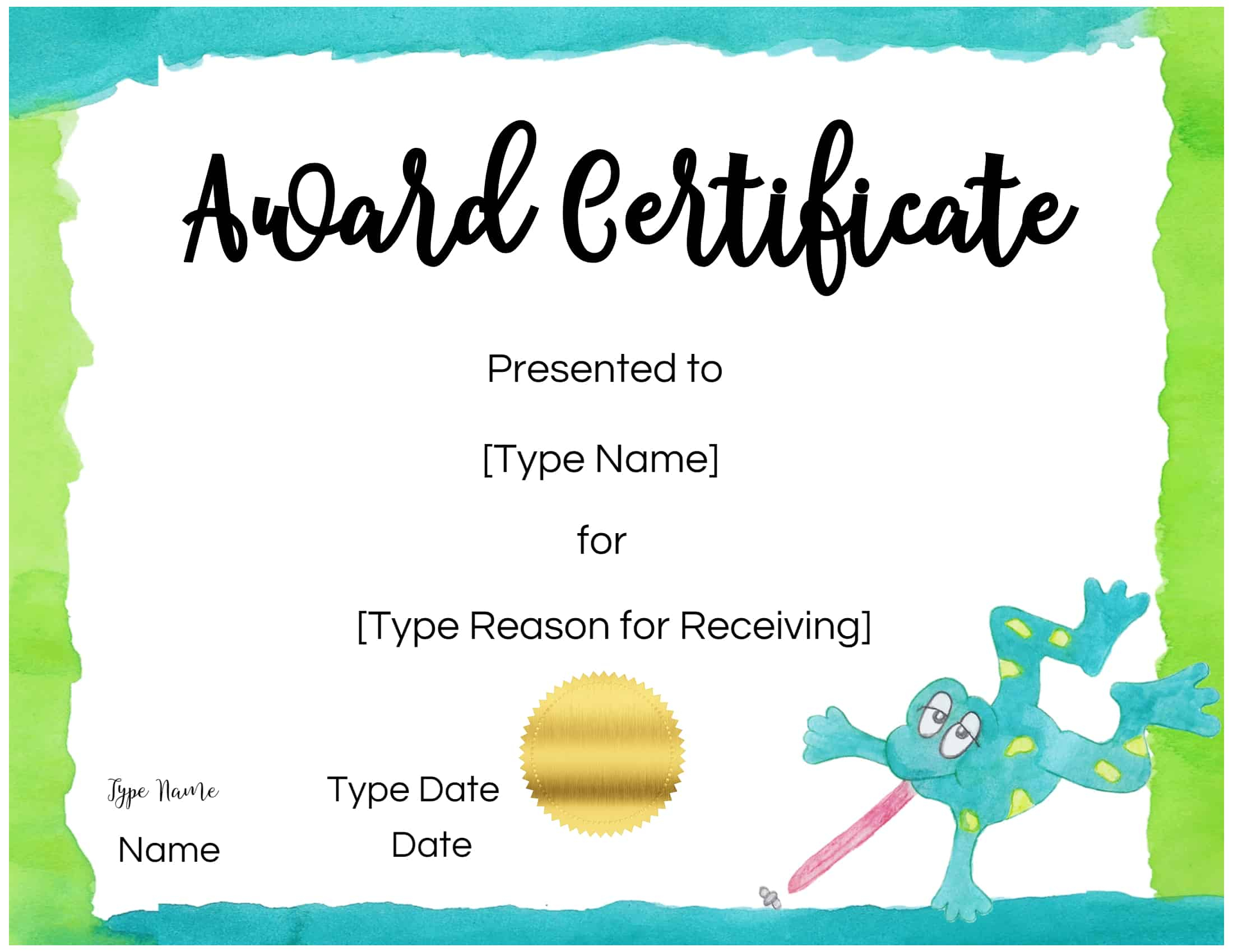Free Custom Certificates For Kids | Customize Online & Print For Children's Certificate Template