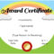 Free Custom Certificates For Kids | Customize Online & Print With Certificate Of Achievement Template For Kids