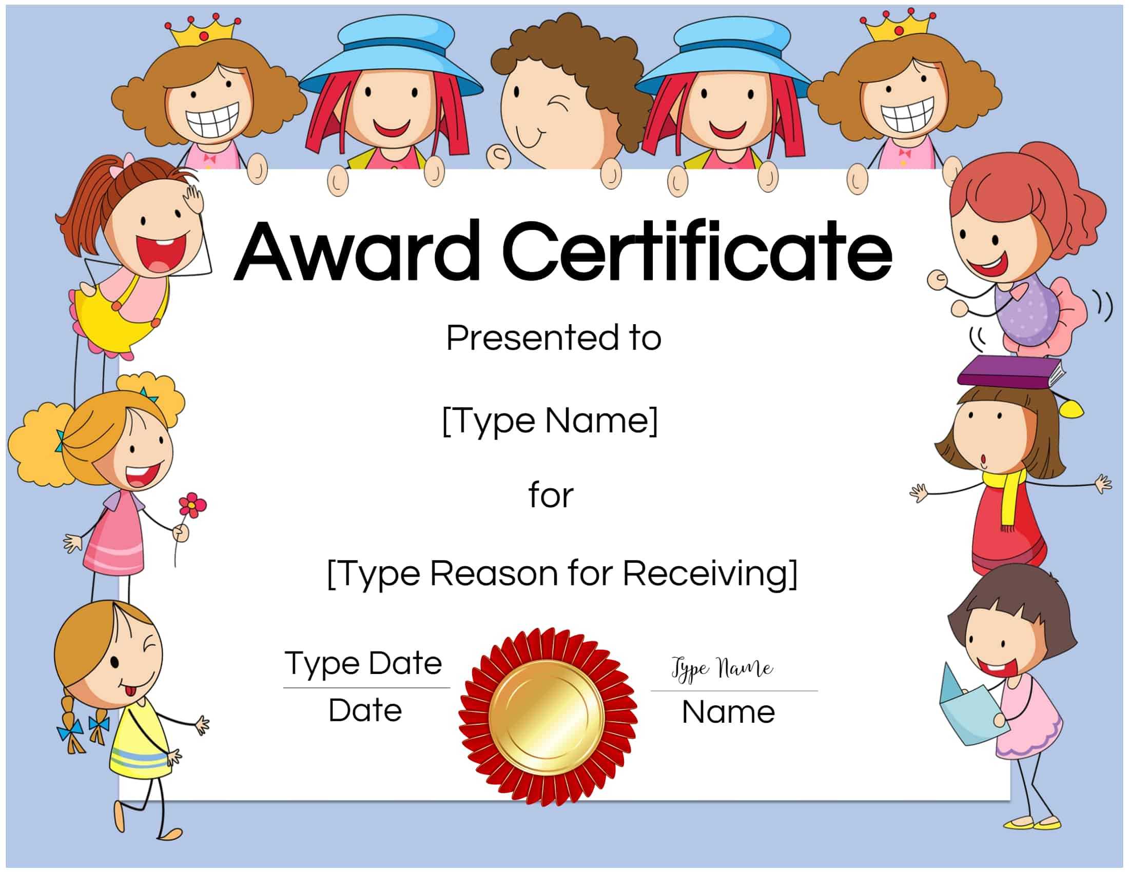 Free Custom Certificates For Kids | Customize Online & Print With Children's Certificate Template