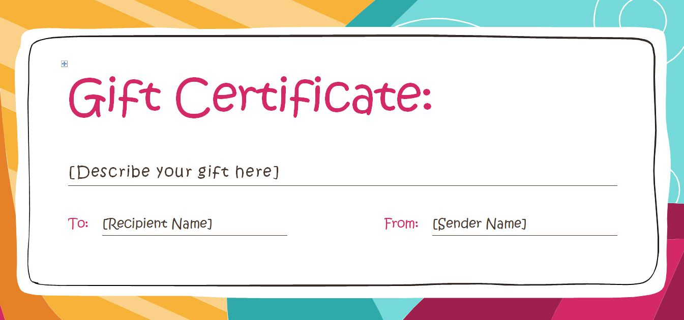 Free Customizable Gift Certificate Template Sample | Get Sniffer With Custom Gift Certificate Template