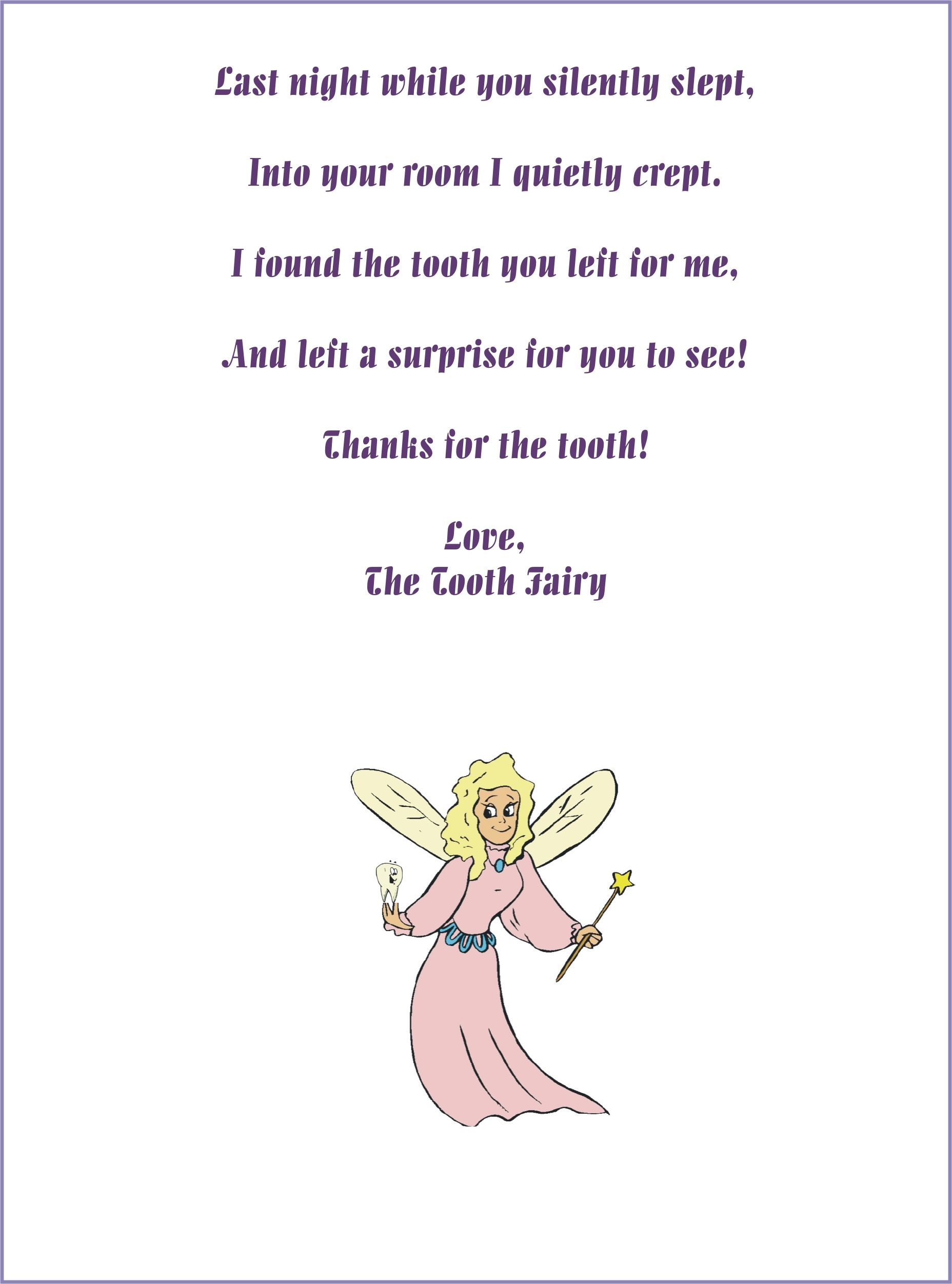 Free Customizable Tooth Fairy Letters! Opens In Word So You Regarding Tooth Fairy Certificate Template Free