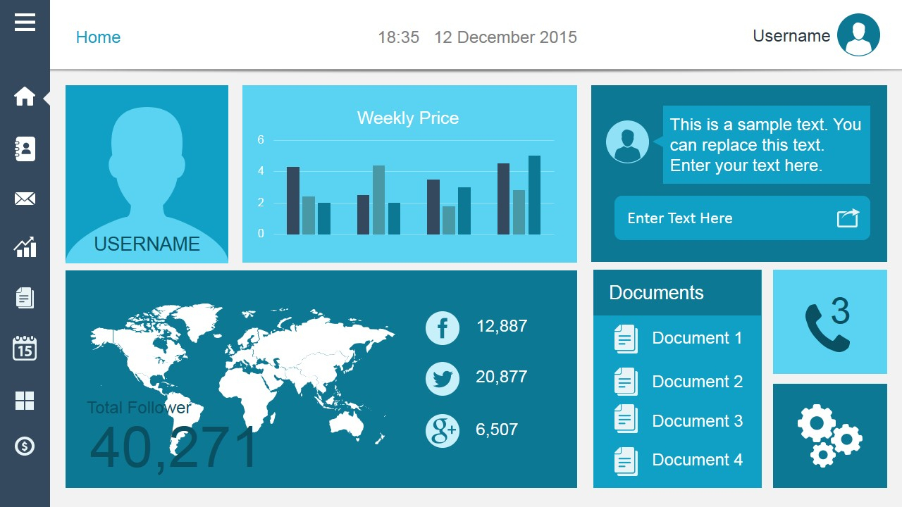 Free Dashboard Templates – For Powerpoint Dashboard Template Free