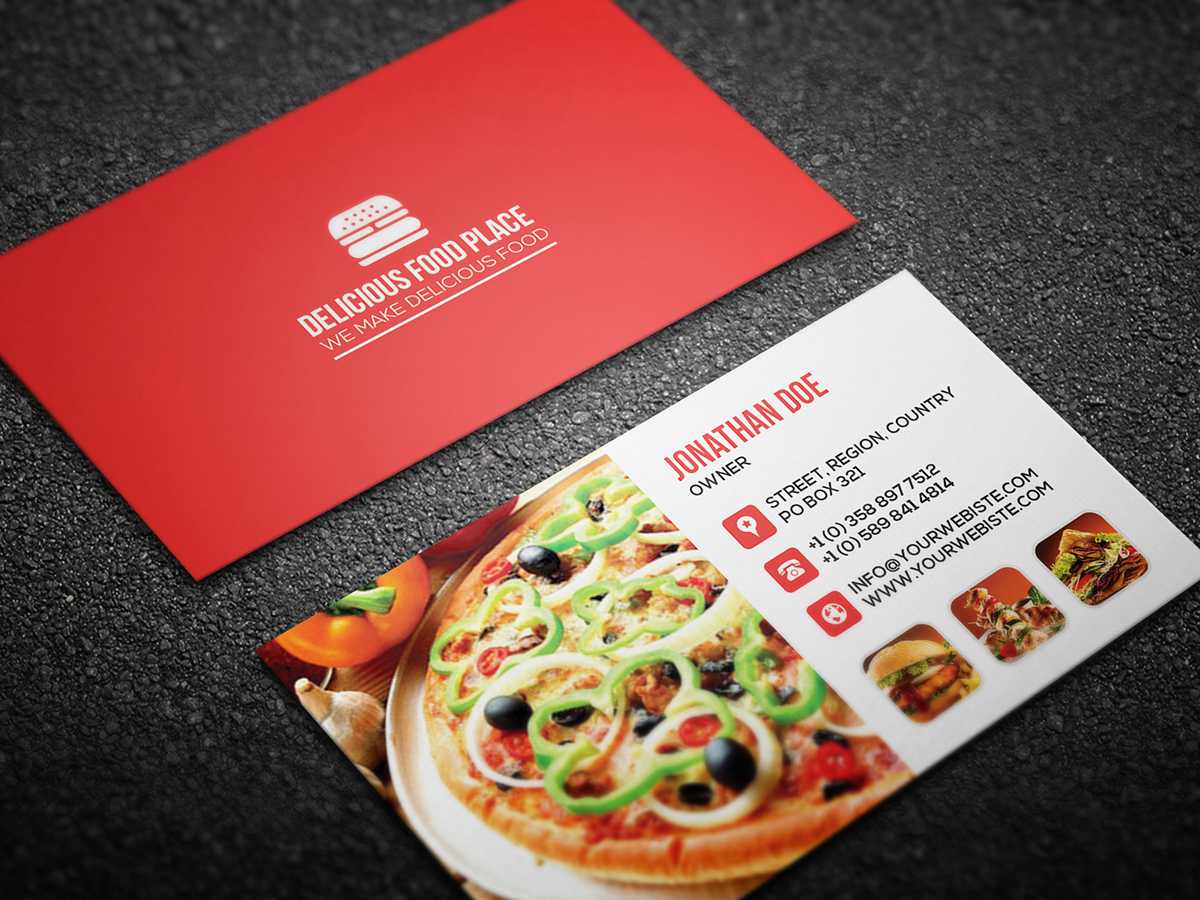 Free Delicious Food Business Card On Behance With Regard To Food Business Cards Templates Free