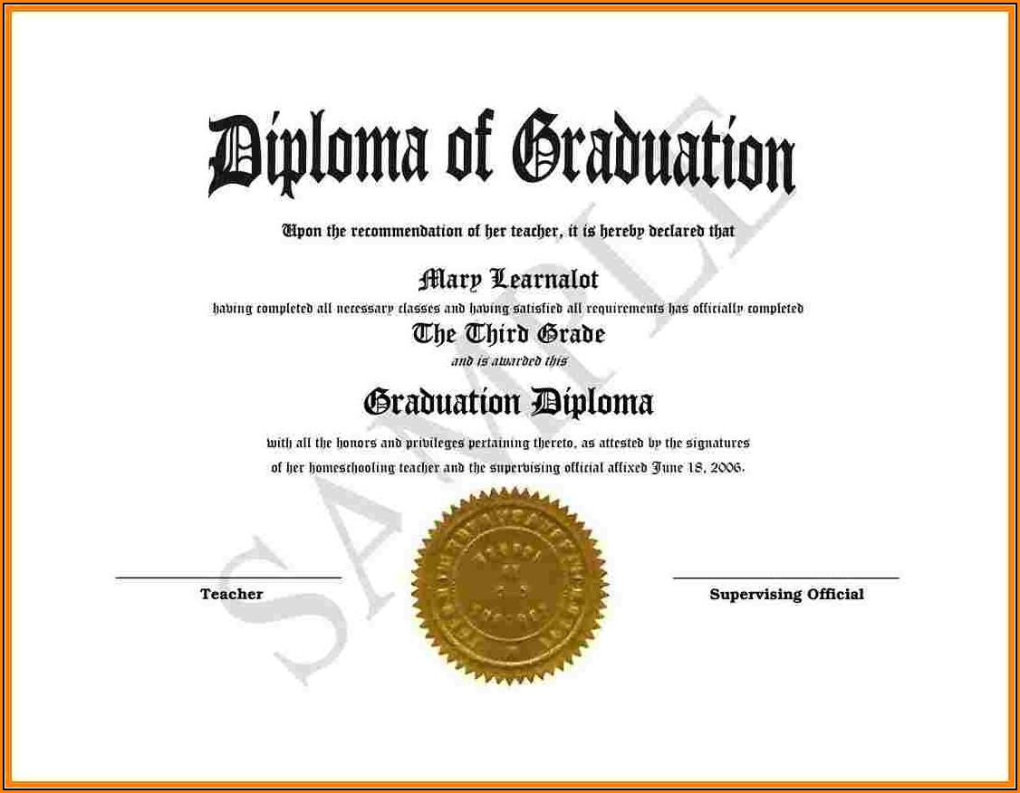Free Diploma Templates Printable Certificates Preschool In University Graduation Certificate Template