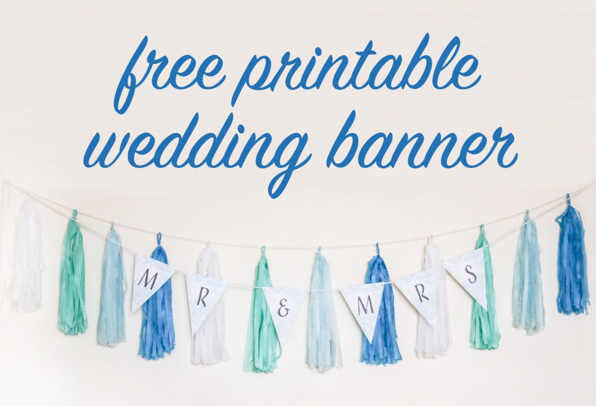 Free Diy Printable Wedding Banner Intended For Diy Banner Template Free