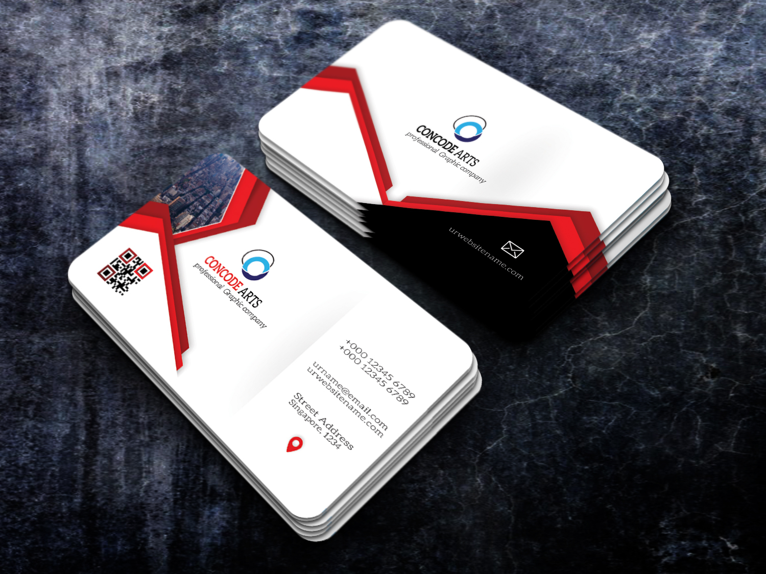Free Download Professional And Creative Red Business Cards Within Professional Business Card Templates Free Download