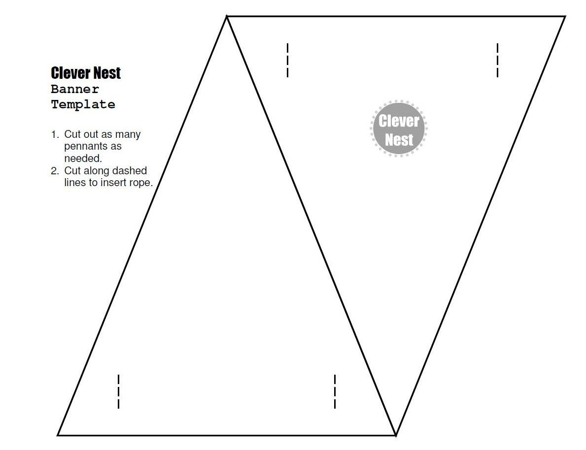 Free Downloadable Bunting Template. Yer Welcome :) | Free In Triangle Banner Template Free