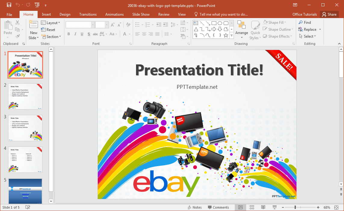 Free Ebay Powerpoint Template With How To Edit Powerpoint Template