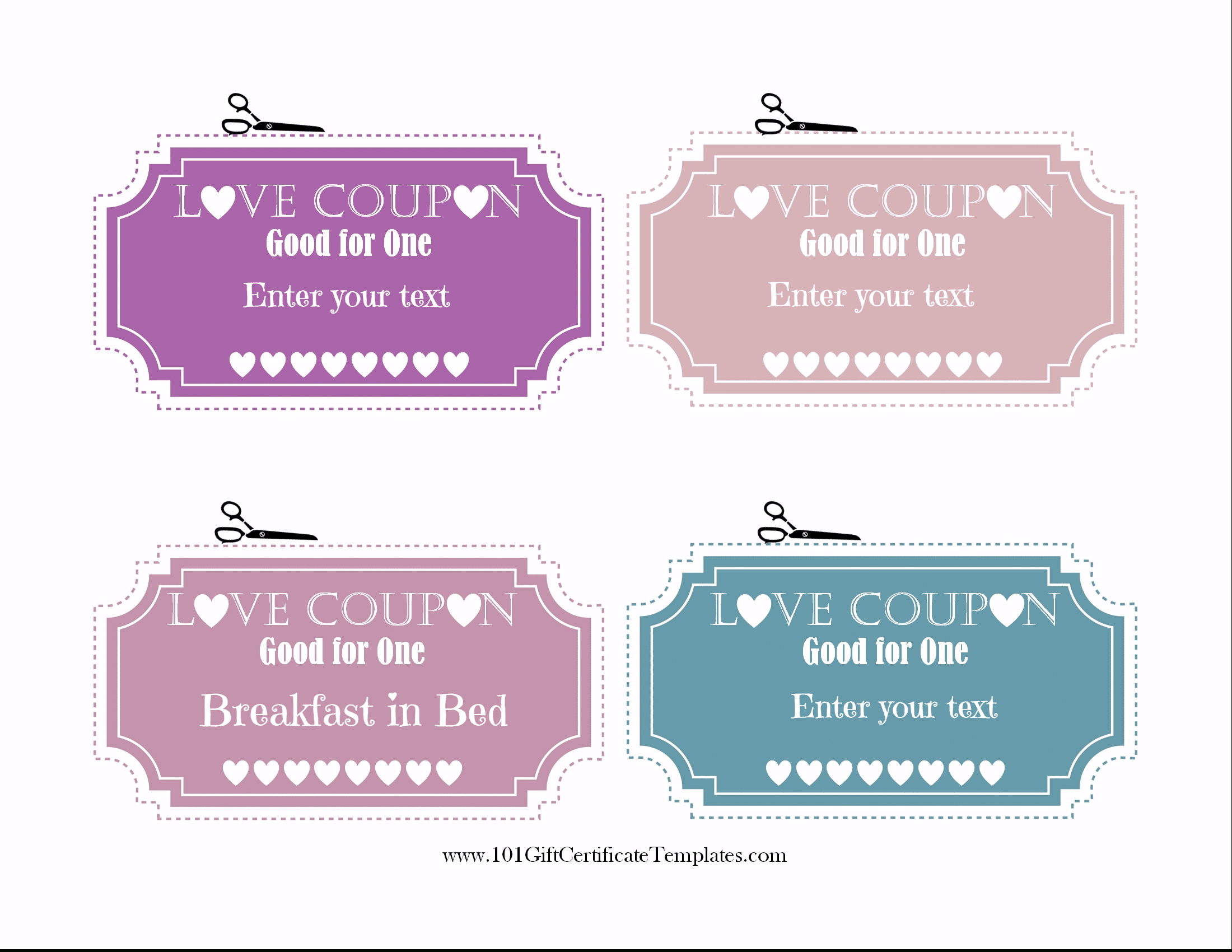 Free Editable Love Coupons For Him Or Her Pertaining To Love Coupon Template For Word