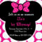 Free Editable Minnie Mouse Birthday Invitations | Minnie Intended For Minnie Mouse Card Templates