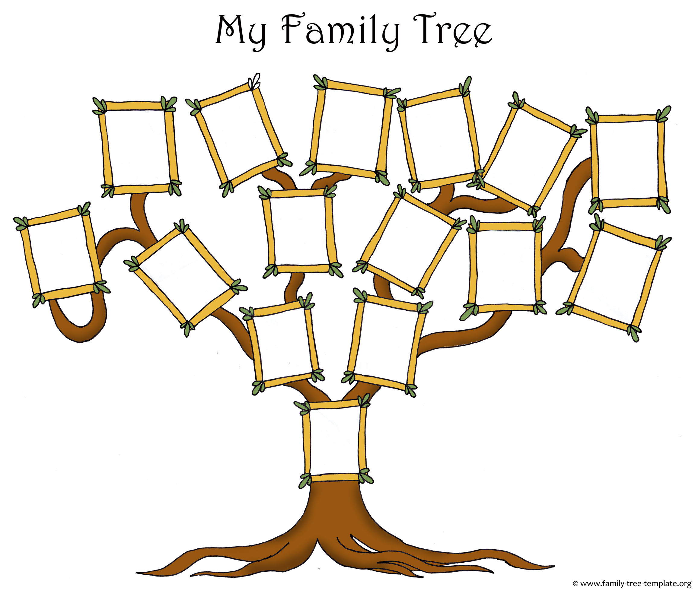 Free Family Tree Template Designs For Making Ancestry Charts For Fill In The Blank Family Tree Template