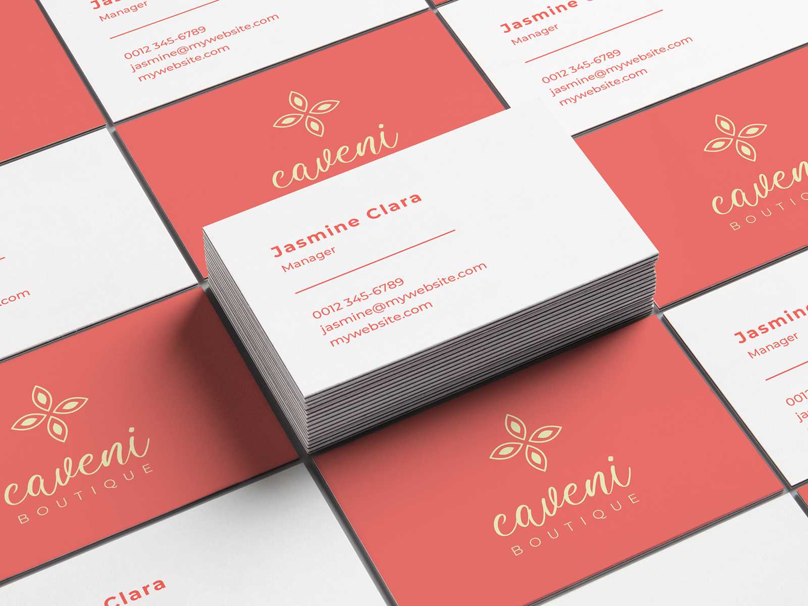 Free Feminine Business Card Template – Krafti Lab With Free Personal Business Card Templates