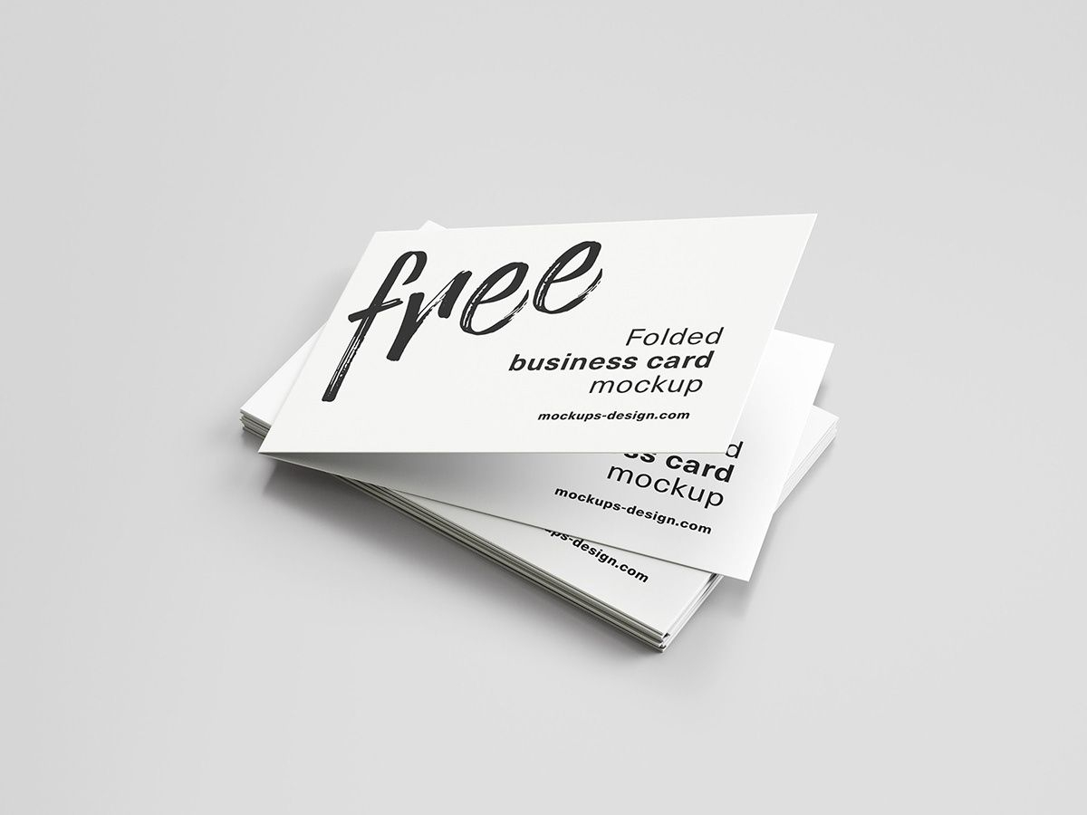 Free Folded Business Card Mockup On Behance | Mock Ups Regarding Ibm Business Card Template