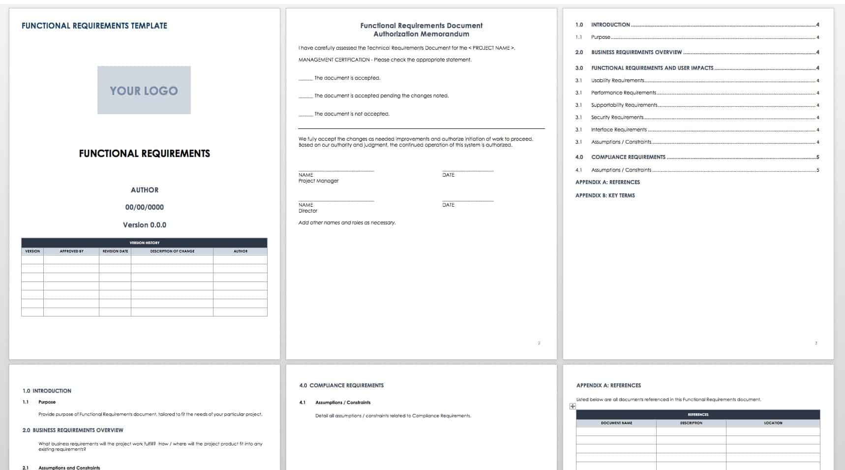 Free Functional Specification Templates | Smartsheet Throughout Product Requirements Document Template Word