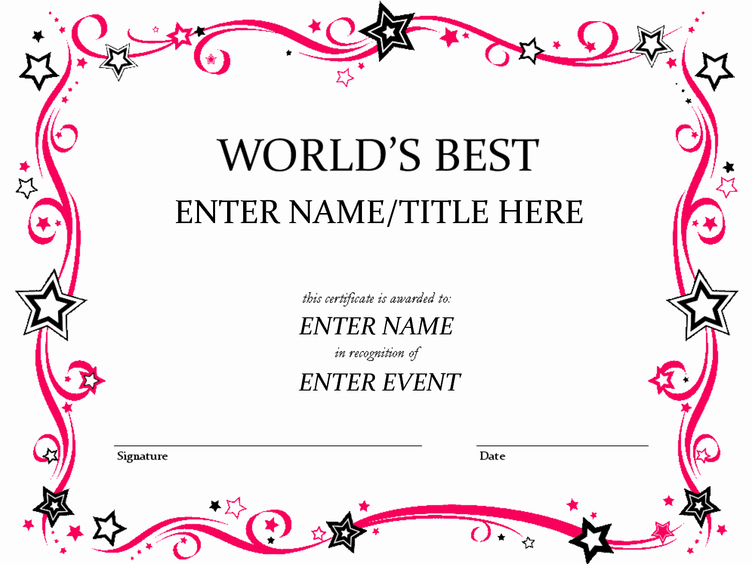 Free Funny Award Certificate Templates For Word Intended For Free Funny Certificate Templates For Word