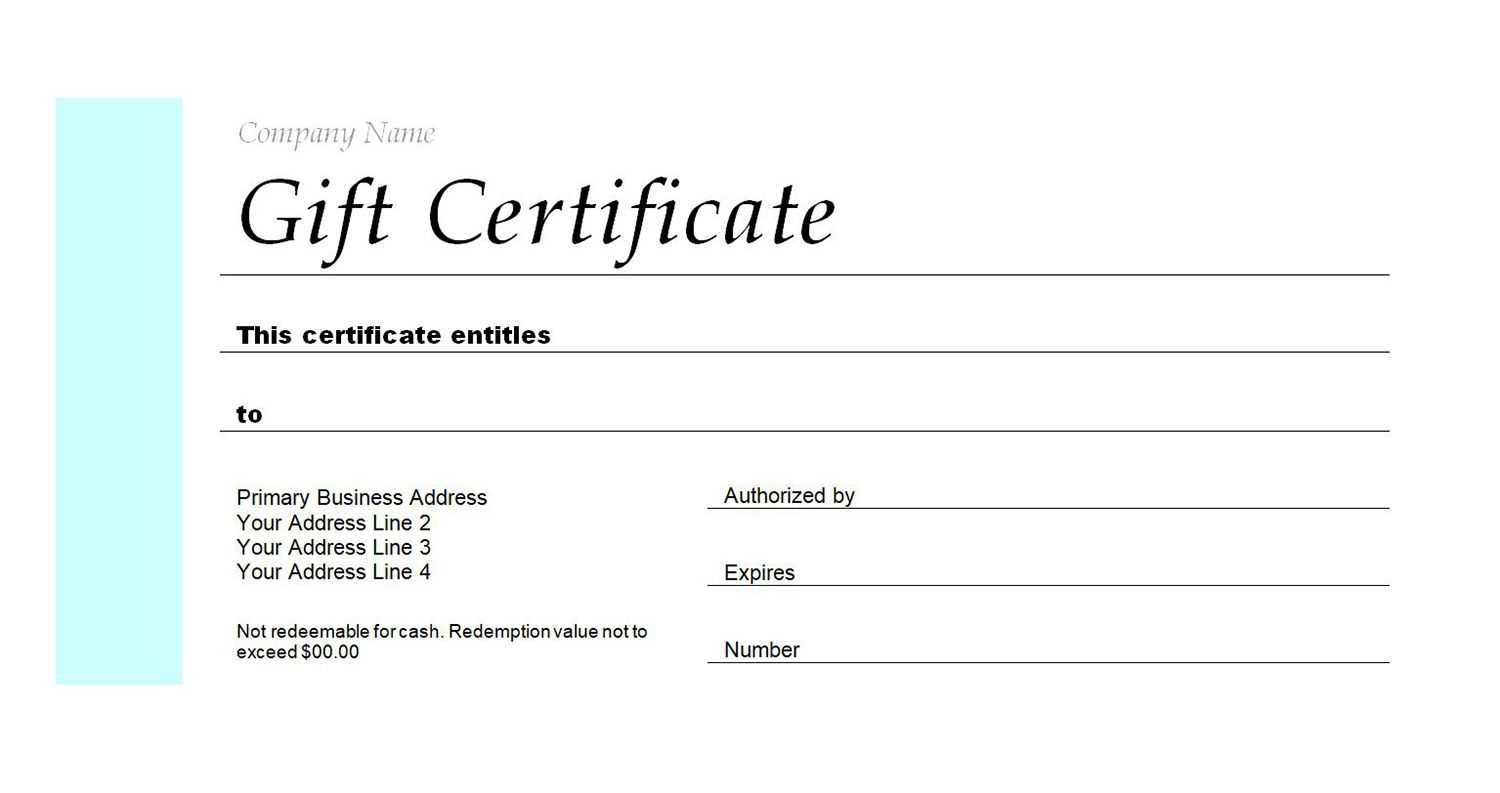 Free Gift Certificate Templates You Can Customize For Homemade Gift Certificate Template