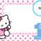 Free Hello Kitty 1St Birthday Invitation Template | Birthday Pertaining To Hello Kitty Birthday Card Template Free