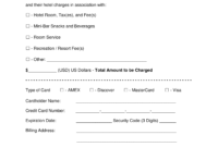 Free Hotel Credit Card Authorization Forms - Word | Pdf regarding Hotel Credit Card Authorization Form Template