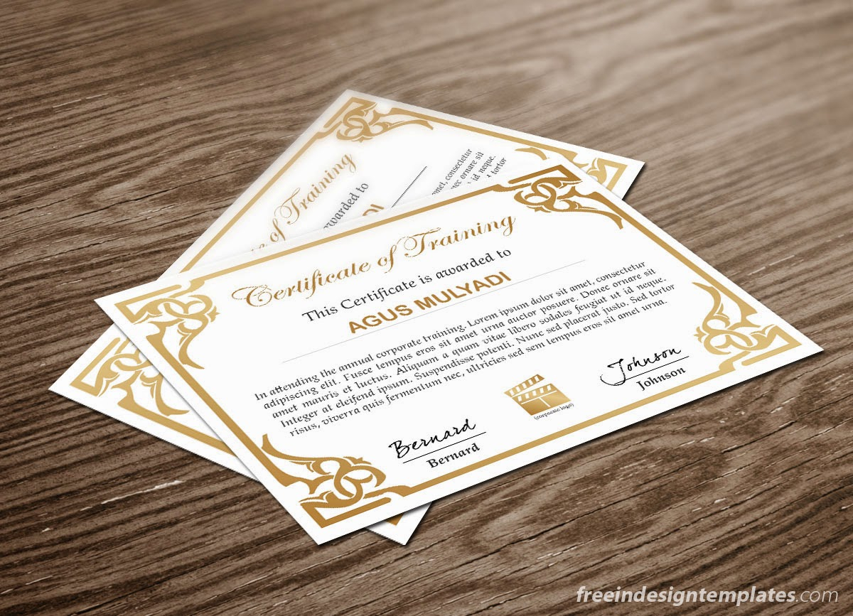 Free Indesign Certificate Template #1 | Free Indesign In Indesign Certificate Template