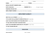 Free Job Application Form - Standard Template - Pdf | Word inside Job Application Template Word Document