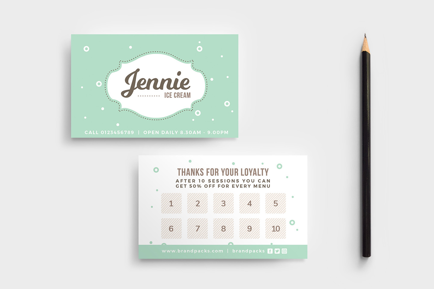 Free Loyalty Card Templates - Psd, Ai & Vector - Brandpacks Intended For Customer Loyalty Card Template Free
