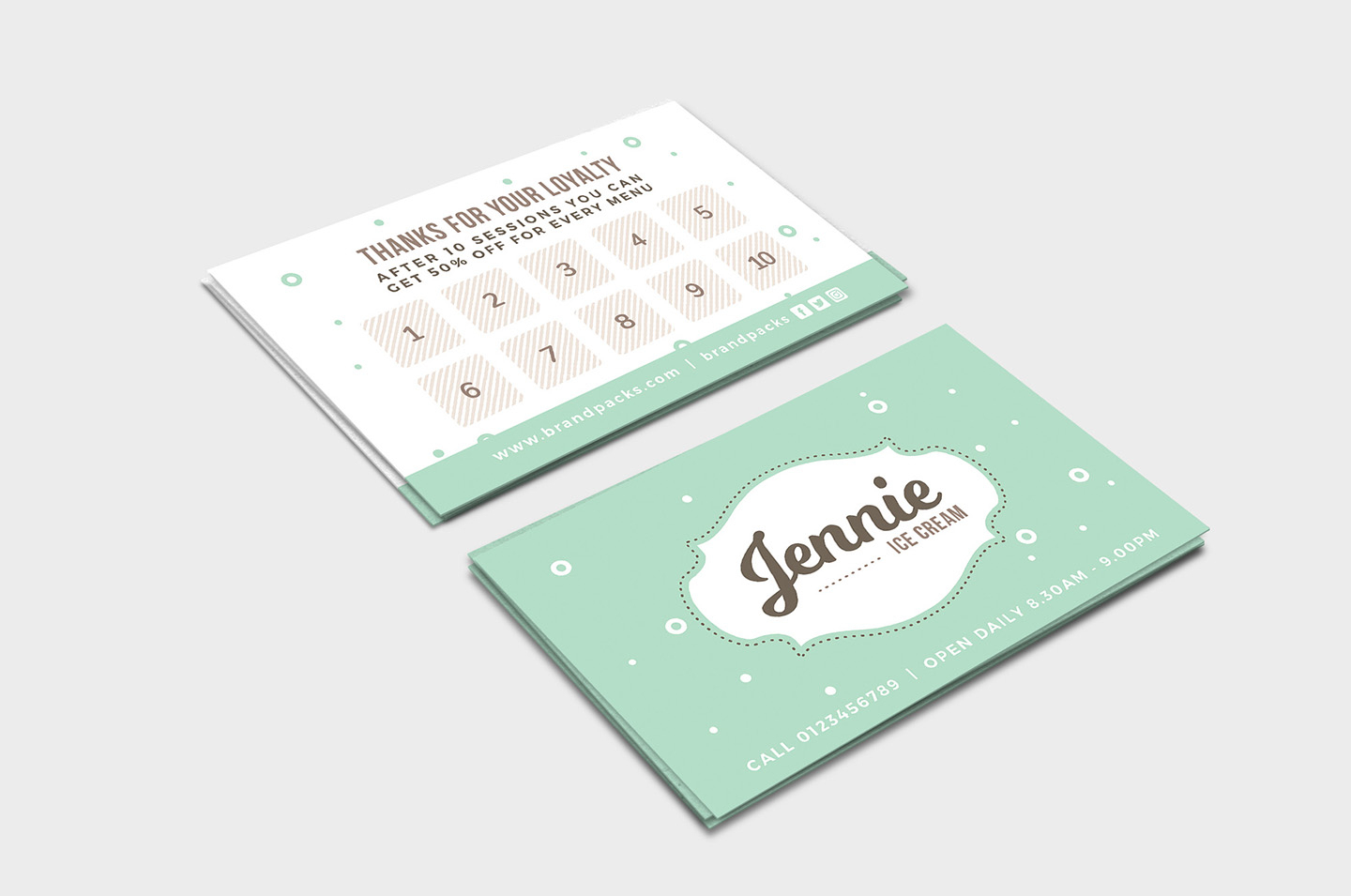 Free Loyalty Card Templates – Psd, Ai & Vector – Brandpacks Intended For Template For Membership Cards