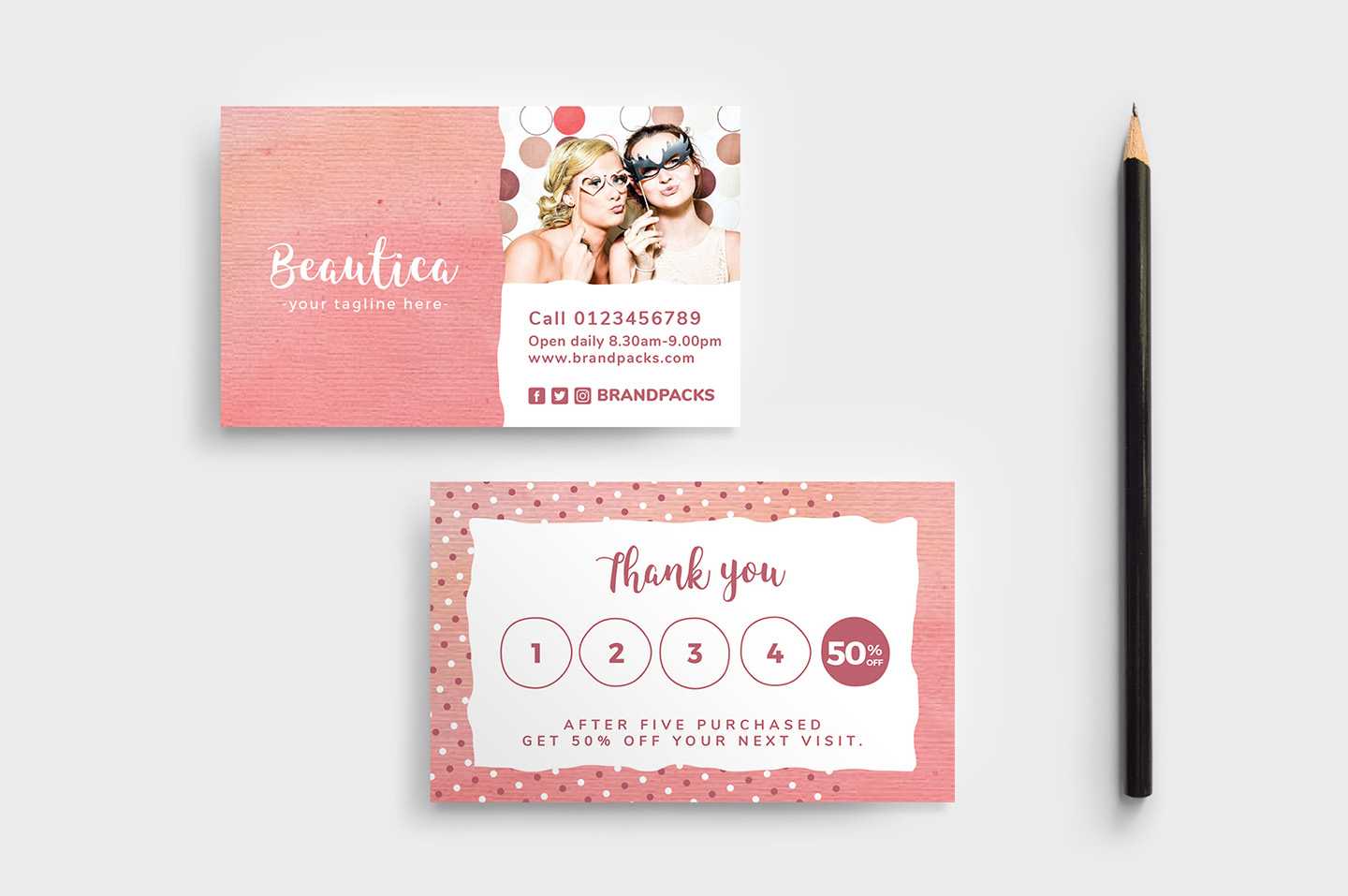 Free Loyalty Card Templates – Psd, Ai & Vector – Brandpacks Throughout Loyalty Card Design Template