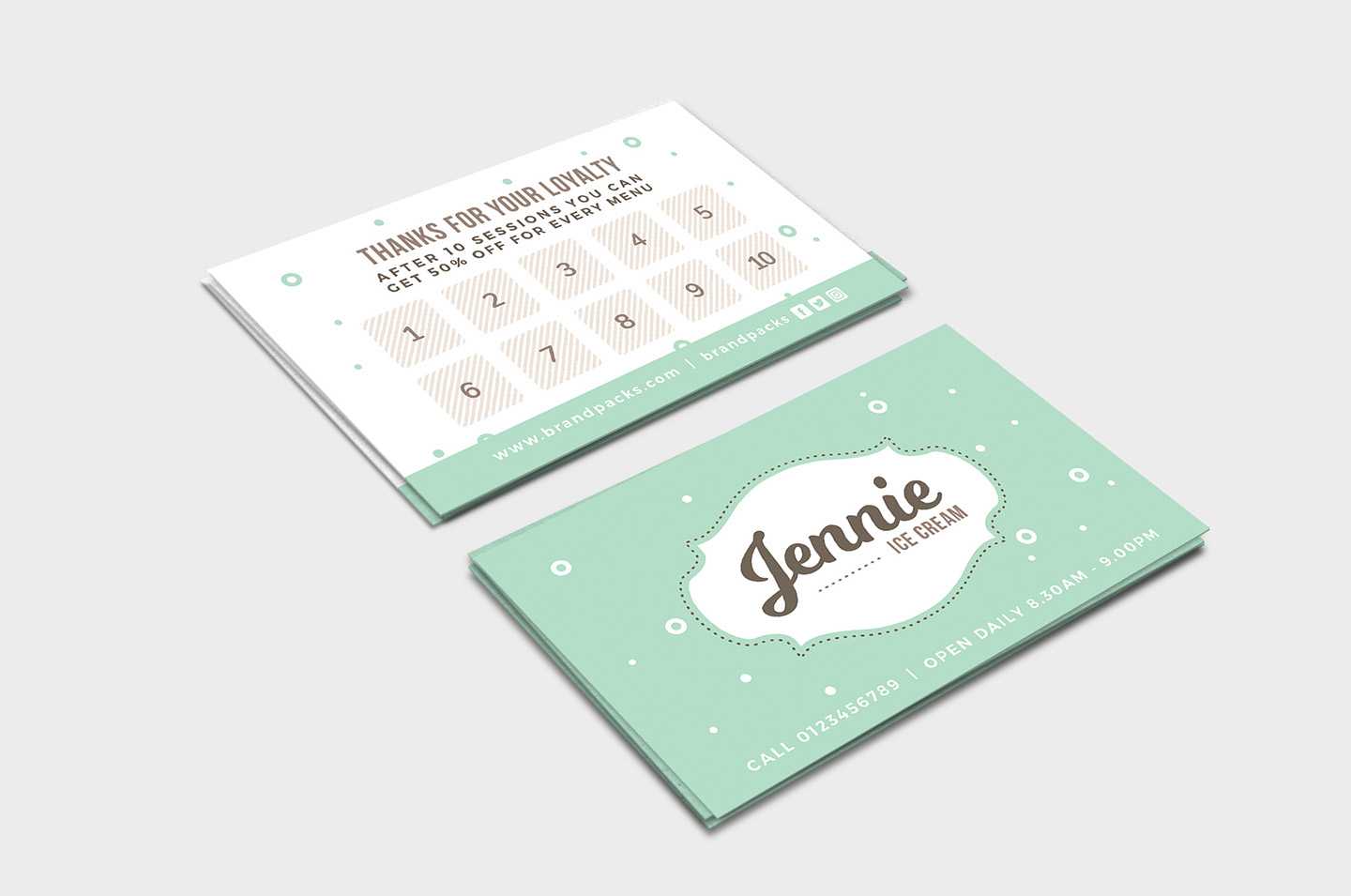 Free Loyalty Card Templates – Psd, Ai & Vector – Brandpacks Within Loyalty Card Design Template