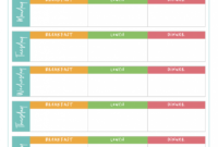 Free Meal Plan Printables - Family Fresh Meals within Blank Meal Plan Template