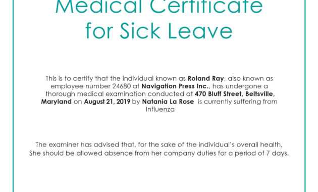 free fake medical certificate template cumed org medical certificate for leave of absence