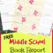 Free Middle School Printable Book Report Form! – Blessed Throughout Middle School Book Report Template