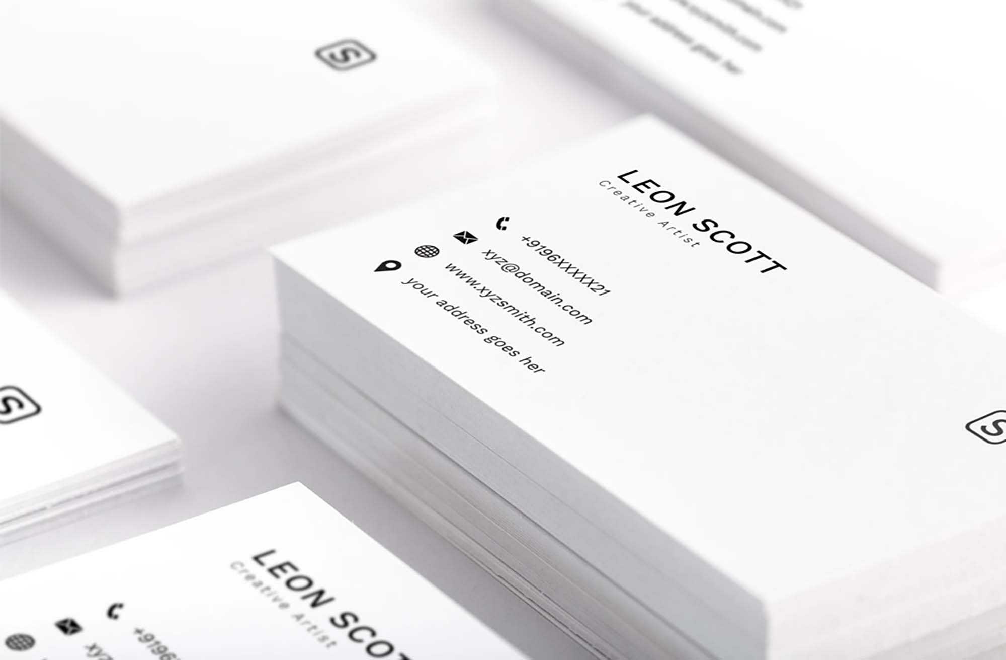 Free Minimal Elegant Business Card Template (Psd) Within Free Complimentary Card Templates