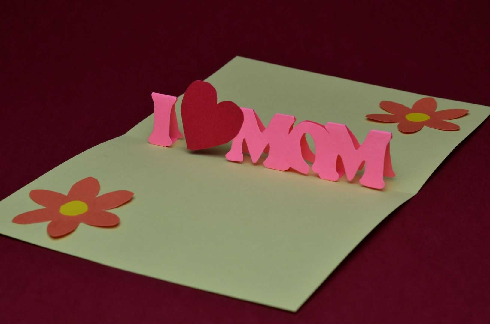 Free Mother's Day Pop Up Card Template And Tutorial | Places Within Templates For Pop Up Cards Free